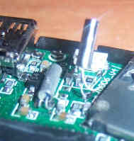 808 camera #3, Bad solder joint on crystal