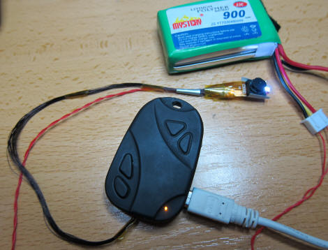 808 Car Keys Micro Camera Endoscope Project